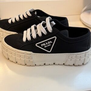 Prada Nylon Platform Sneakers Authentic ✅